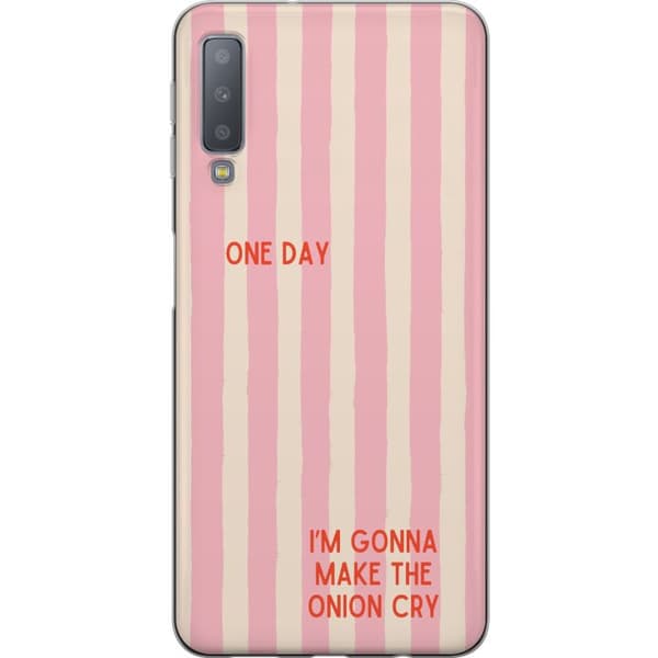 Kompatibelt Mobildeksel til Samsung Galaxy A7 (2018) Make the Onion Cry rosa