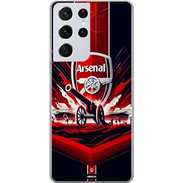 Samsung Galaxy S21 Ultra 5G Läpinäkyvä kuori Arsenal