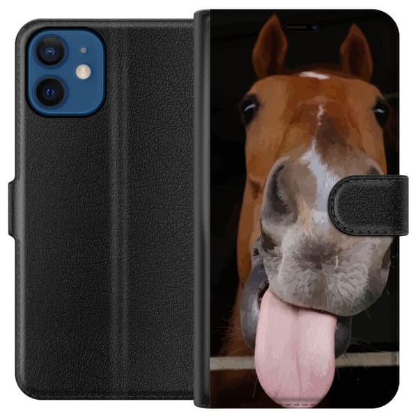 Kompatibel Tegnebogsetui til Apple iPhone 12 mini Rolig hest