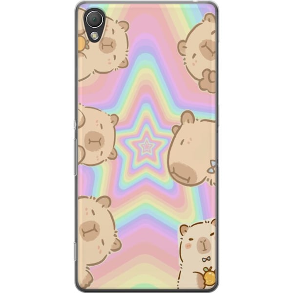 Sony Xperia Z3 Genomskinligt Skal Kawaii Capybara Galaxy Söt