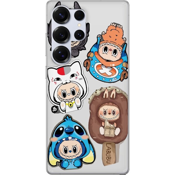 Samsung Galaxy S25 Ultra Läpinäkyvä kuori Labubu hahmokokoelma - Pop Mart Labubu The Monsters väriluulisessa muotoilussa