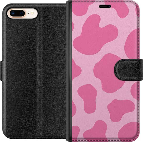 Kompatibel Tegnebogsetui til Apple iPhone 7 Plus Lyserøde kofletter pink