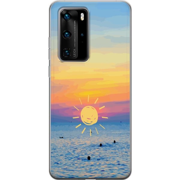 Huawei P40 Pro Genomskinligt Skal Solnedgång