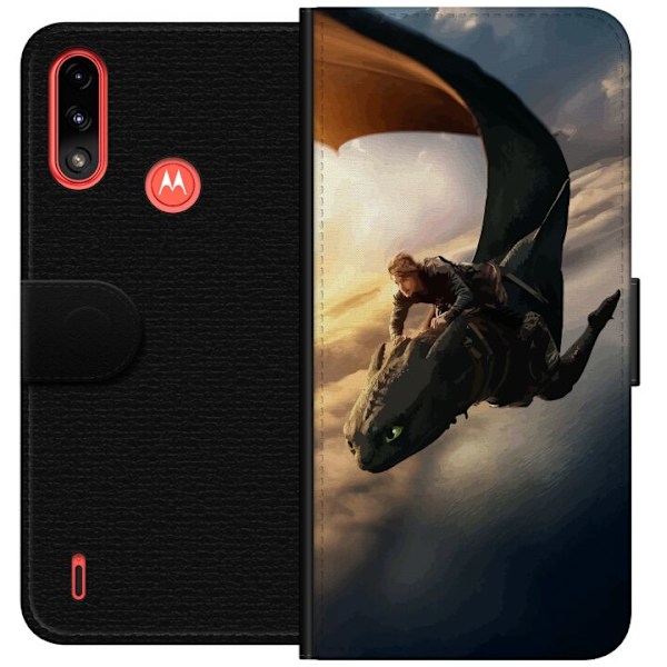 Motorola Moto E7 Power Tegnebogsetui Drage Træner