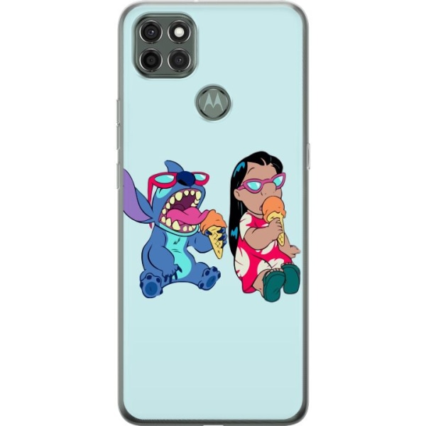 Motorola Moto G9 Power Genomskinligt Skal Lilo & Stitch