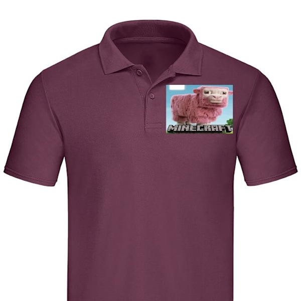 Poloshirt til Voksen | Elegant Poloshirt A Minecraft Movie Bordeaux X-Large