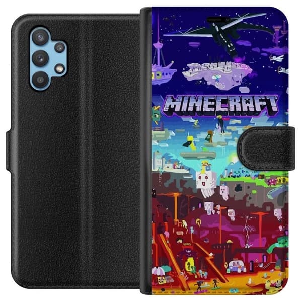 Kompatibelt Plånboksfodral till Samsung Galaxy A32 5G MineCraft