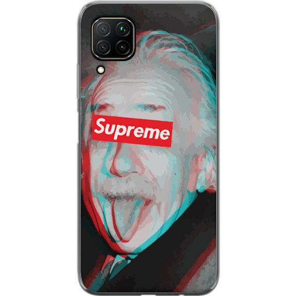Huawei P40 lite Genomskinligt Skal Supreme Albert Einstein 3D Motiv Streetwear Design Populär Vetenskap Ikoniskt Grafiskt Urban Art