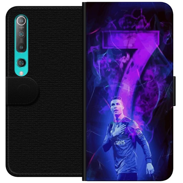 Xiaomi Mi 10 5G Tegnebogsetui Ronaldo 7 - Fodboldlegende i Handling for Fans
