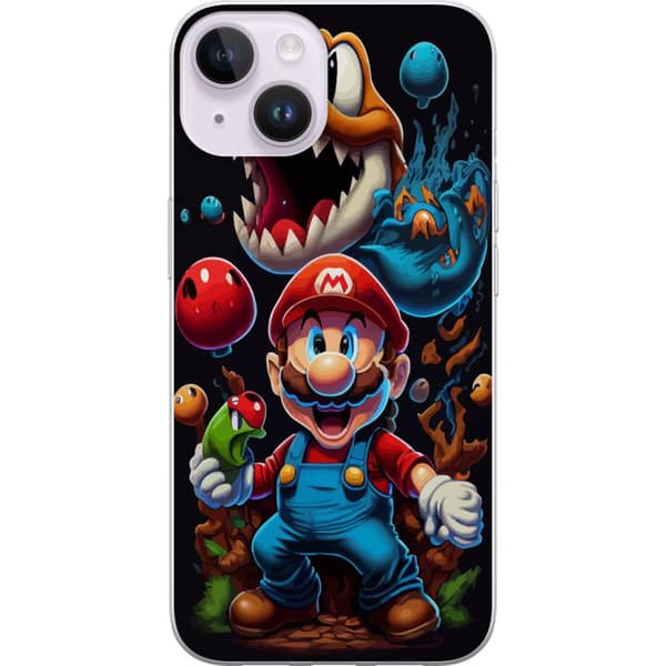 Kompatibelt Mobildeksel til Apple iPhone 14 Mario og venner