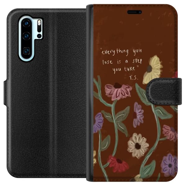 Kompatibelt Lommeboketui til Huawei P30 Pro Blomster