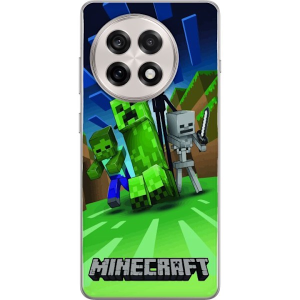OnePlus 13R Genomskinligt Skal Minecraft Creeper mobilskal i klassisk grön pixelstil