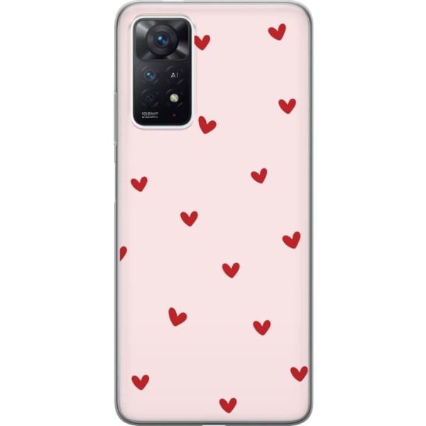 Xiaomi Redmi Note 11 Pro Läpinäkyvä kuori Sydämet