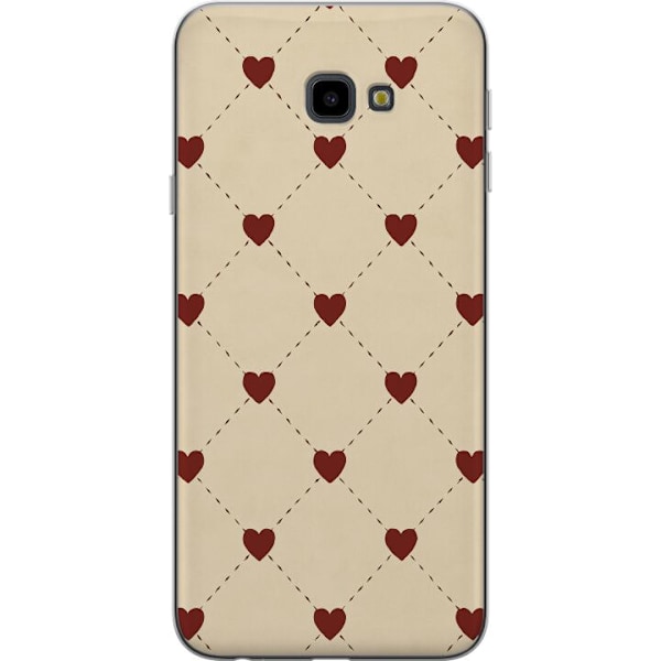 Samsung Galaxy J4+ Läpinäkyvä kuori Sydänverkko