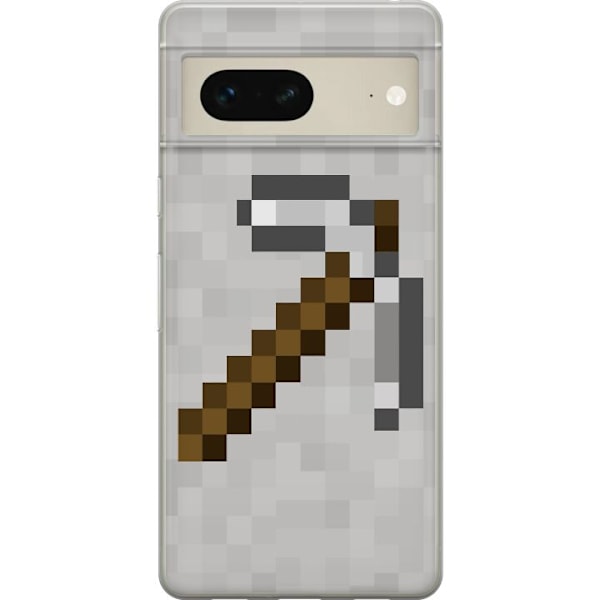 Google Pixel 7 Läpinäkyvä kuori Minecraft Työkalut