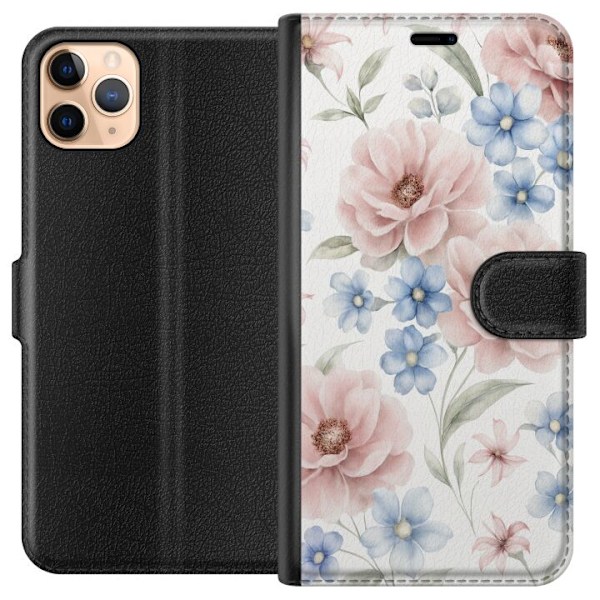Apple iPhone 11 Pro Max Tegnebogsetui Romantiske blomster
