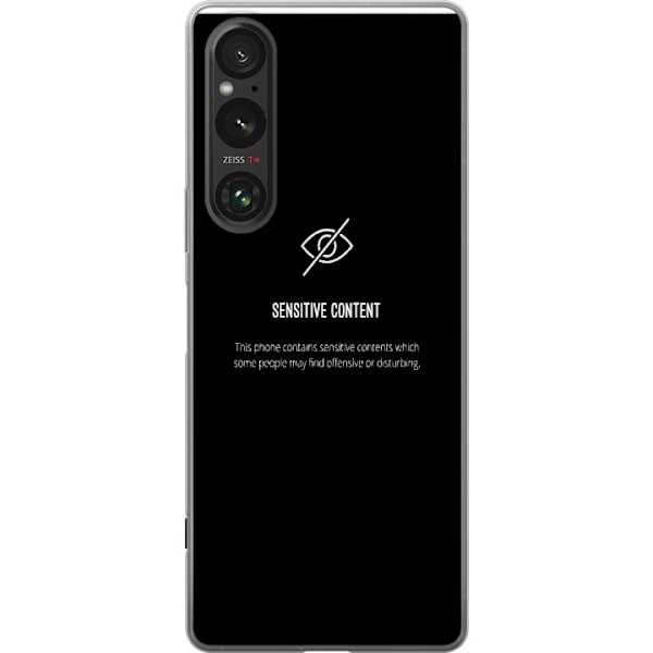 Sony Xperia 1 V Gjennomsiktig deksel følsomt innhold