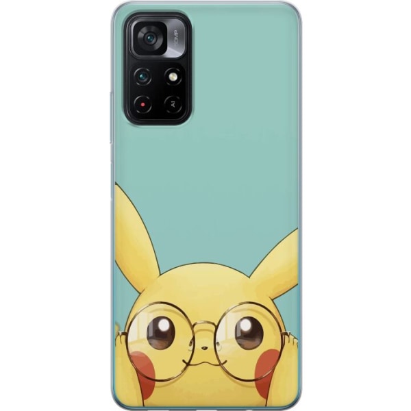 Xiaomi Poco M4 Pro 5G Gennemsigtig cover Pikachu briller