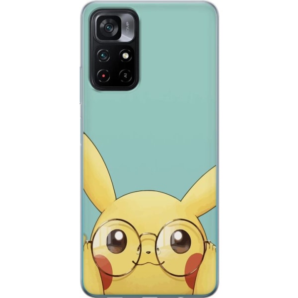 Xiaomi Poco M4 Pro 5G Läpinäkyvä kuori Pikachu lasit