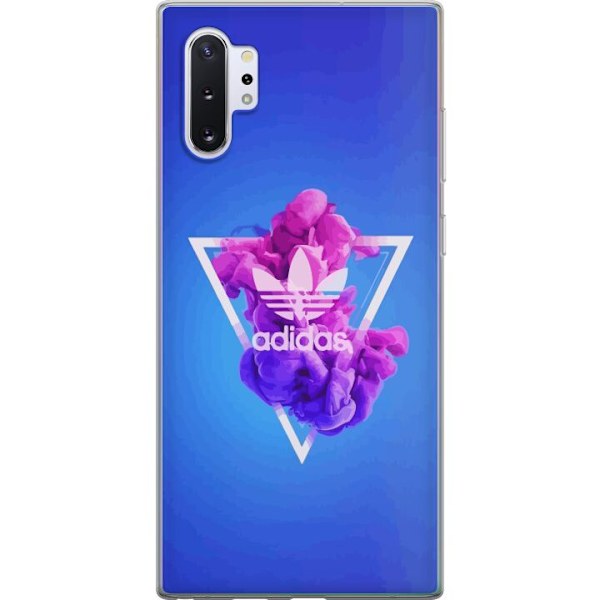 Samsung Galaxy Note10+ Läpinäkyvä kuori Adidas-inspiroitunut sininen muotoilu - urheilullinen motiivi retro-vibeillä sinisissä sävyissä