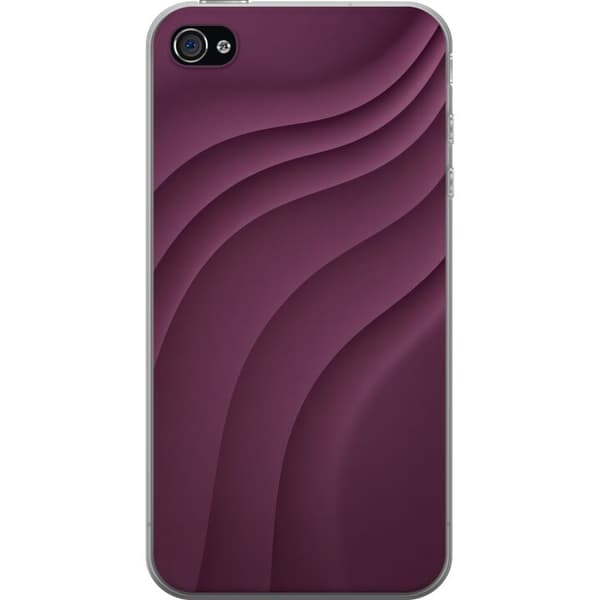 Kompatibelt Mobilskal till Apple iPhone 4 Plum Waves lila