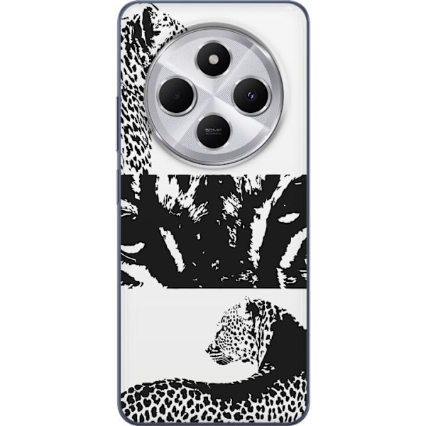 Xiaomi Redmi 14C Läpinäkyvä kuori Leopard Faces