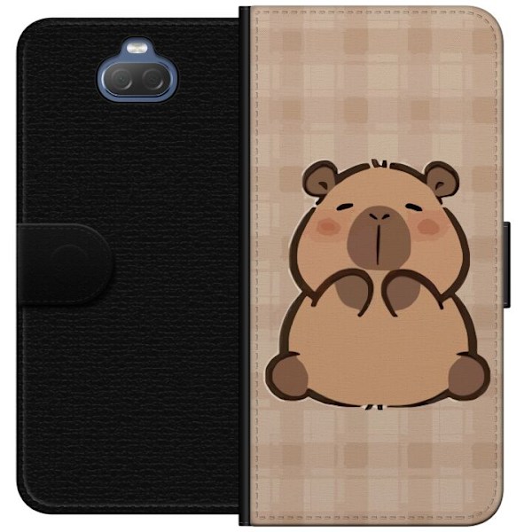 Sony Xperia 10 Lompakkokotelo Mobilskal kawaii capybara flera figurer japansk stil