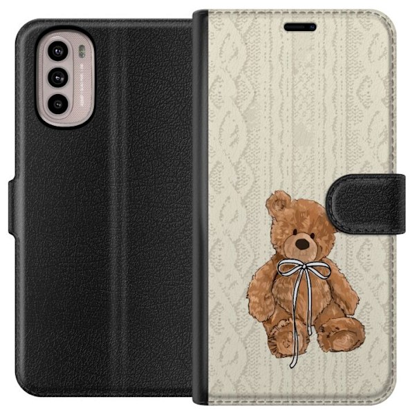 Motorola Moto G41 Tegnebogsetui Lille Teddy – klassisk teddy i enkel design