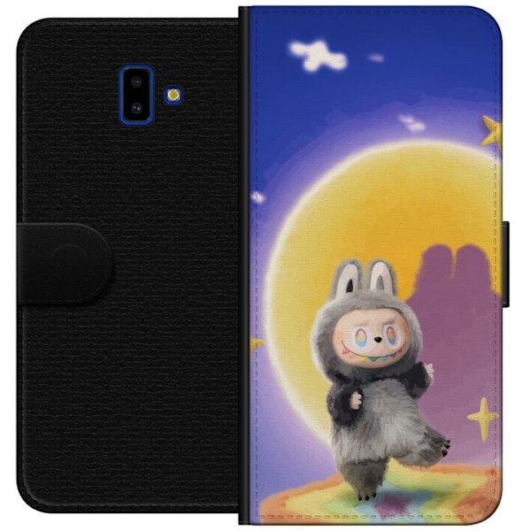 Samsung Galaxy J6+ Lompakkokotelo Labubu Neon Pop - Neonväri