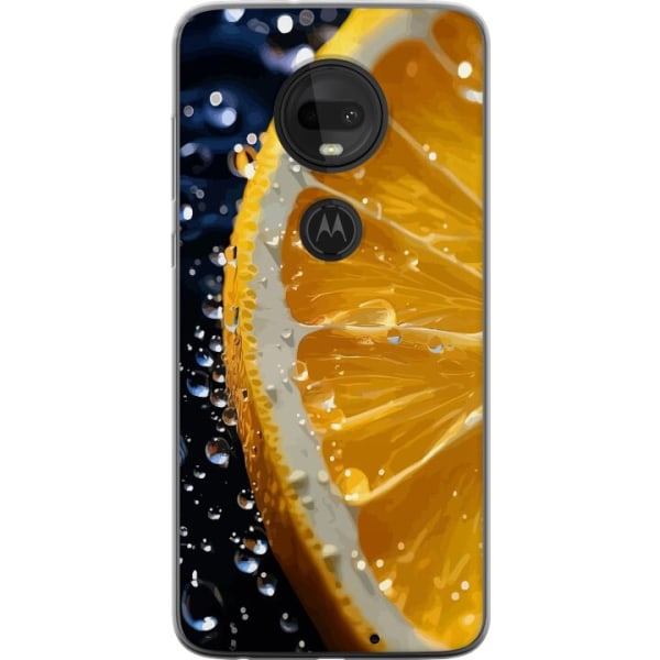 Motorola Moto G7 Genomskinligt Skal Apelsin