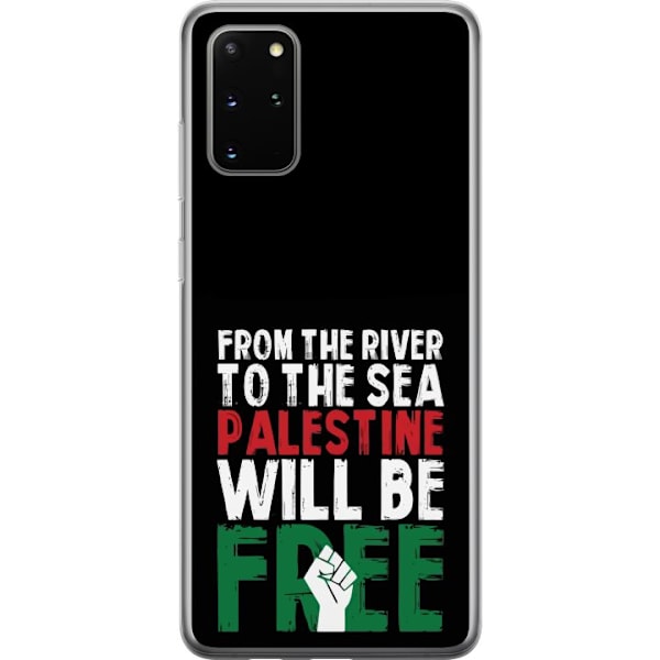 Samsung Galaxy S20+ Genomskinligt Skal Free Palestine – politiskt statement med kraftfullt grafiskt uttryck
