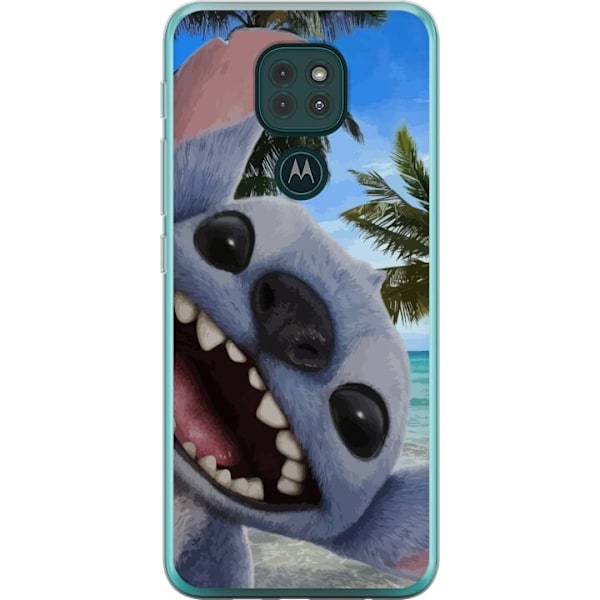 Motorola Moto G9 Play Läpinäkyvä kuori Stitch-matkapuhelinkotelo, jossa on suloiset ystävyysmaalaukset.