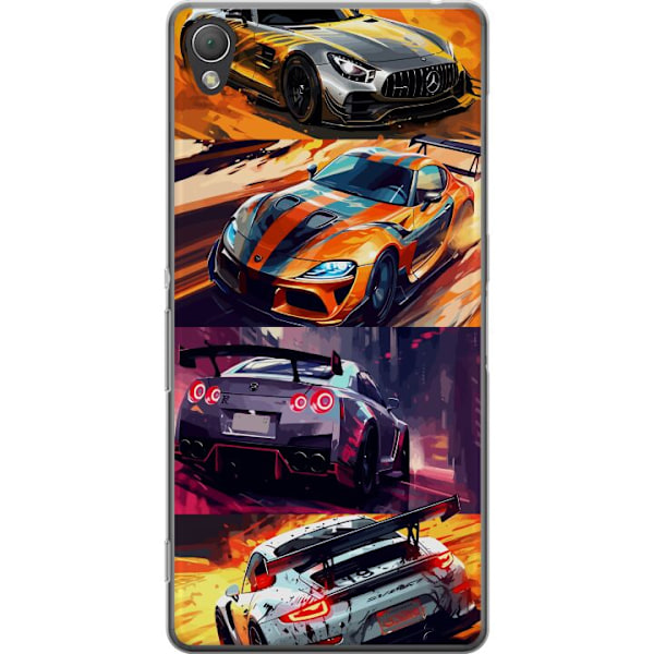 Sony Xperia Z3 Genomskinligt Skal Rally Fever – fartfyllt motiv med rallybilar