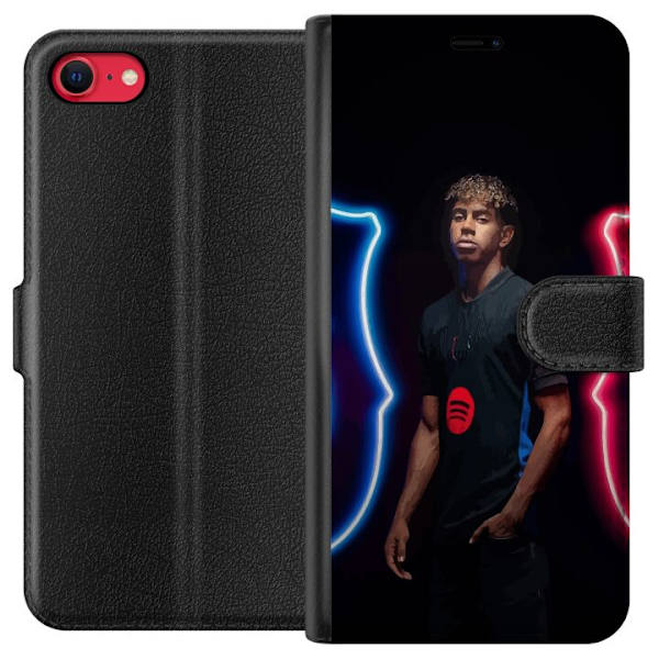 Apple iPhone 7 Plånboksfodral Yamal Fotboll FC Barcelona Ung Talang Spelare Fotbollsstjärna Spanien La Liga Populärt Motiv