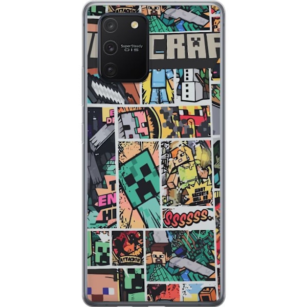 Samsung Galaxy S10 Lite Genomskinligt Skal Minecraft Art