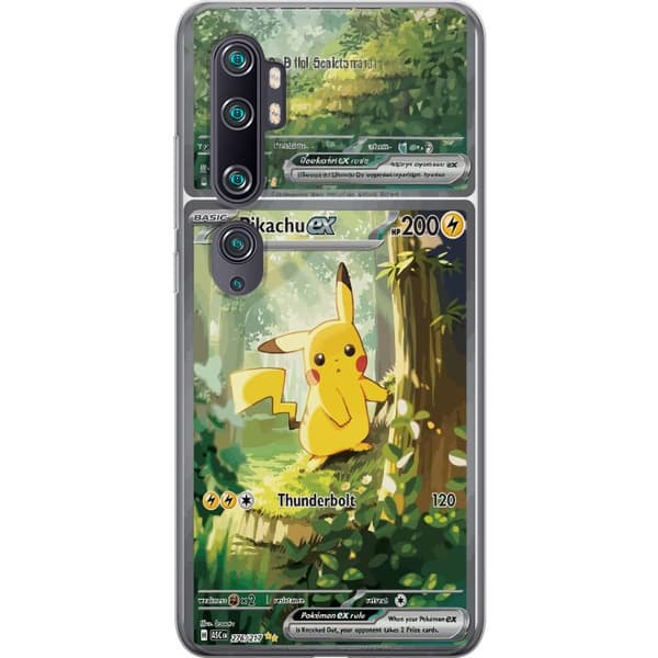 Kompatibelt Mobildeksel til Xiaomi Mi Note 10 Pikachu grønn
