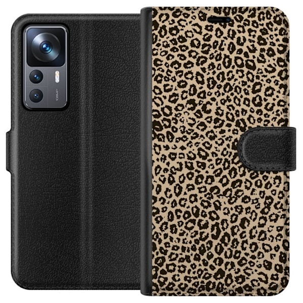 Xiaomi 12T Pro Plånboksfodral Leopard Mönster