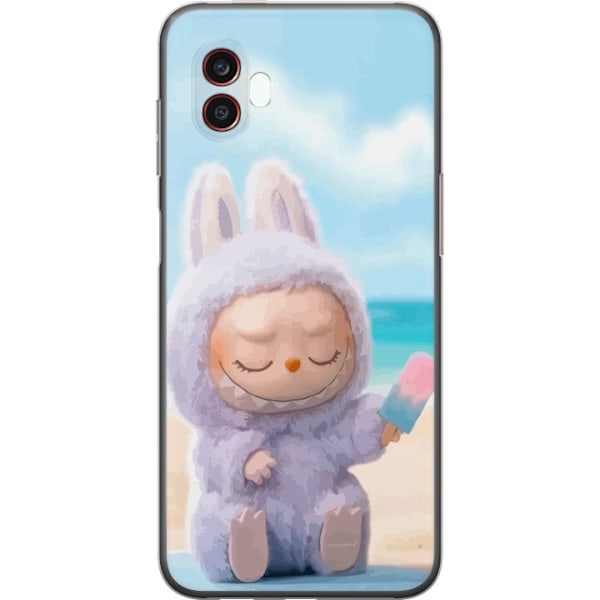 Samsung Galaxy Xcover6 Pro Gennemsigtig cover Labubu Lyserød
