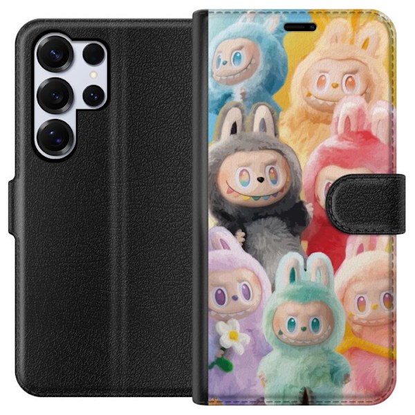 Samsung Galaxy S25 Ultra Plånboksfodral Labubu Sketch Style – Handritat monster i tusch