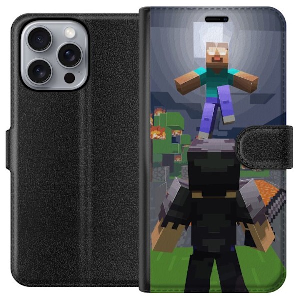 Apple iPhone 16 Pro Max Plånboksfodral Minecraft