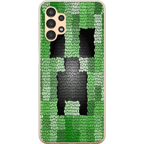 Samsung Galaxy A13 Läpinäkyvä kuori Creeper / Minecraft