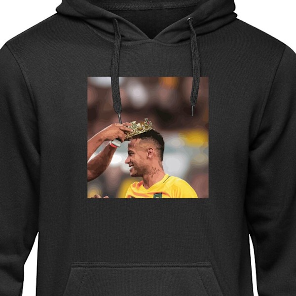 Barn-Hoodie | Mjuk Huvtröja för Barn Neymar svart 9-11 År