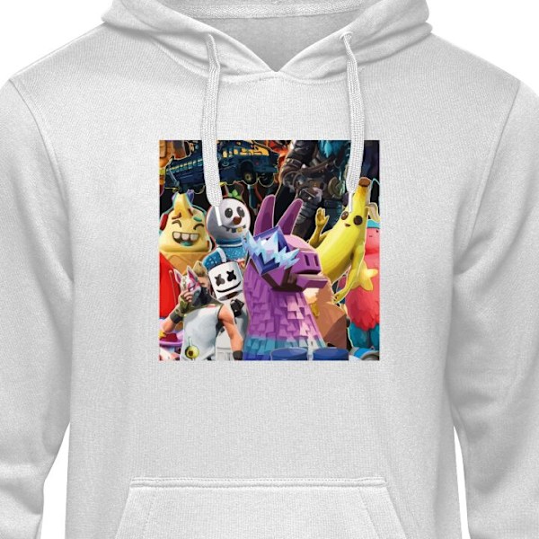 Barn-Hoodie | Mjuk Huvtröja för Barn Fortnite grå 9-11 År