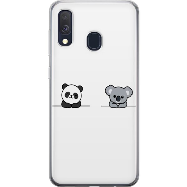 Samsung Galaxy A40 Läpinäkyvä kuori Panda Koala