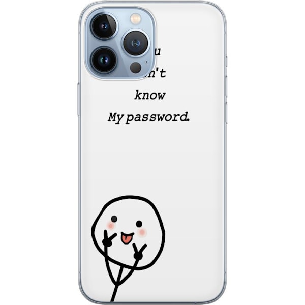 Apple iPhone 13 Pro Max Genomskinligt Skal You Don’t Know My Password – edgy textmotiv med attityd