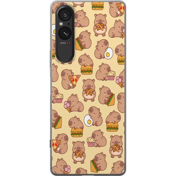 Sony Xperia 10 VI Läpinäkyvä kuori Kawaii capybara puhelinkotelo useilla söpöillä hahmoilla