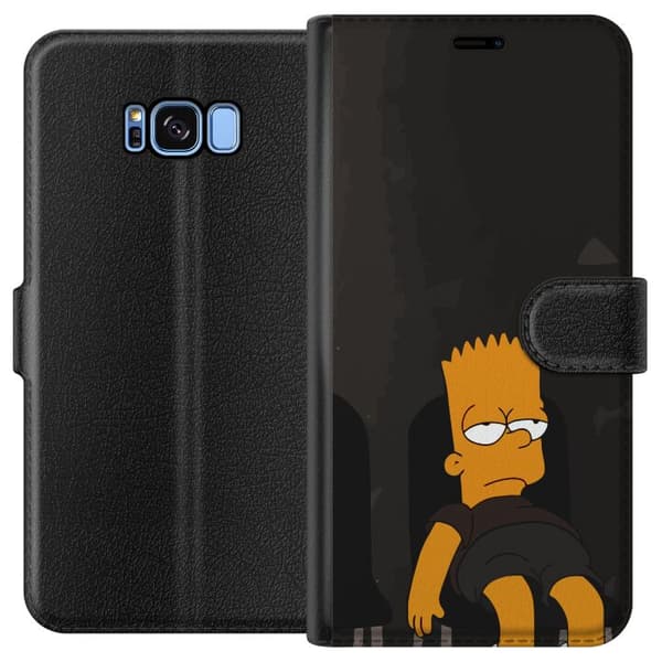 Kompatibelt Plånboksfodral till Samsung Galaxy S8 Bart Simpson