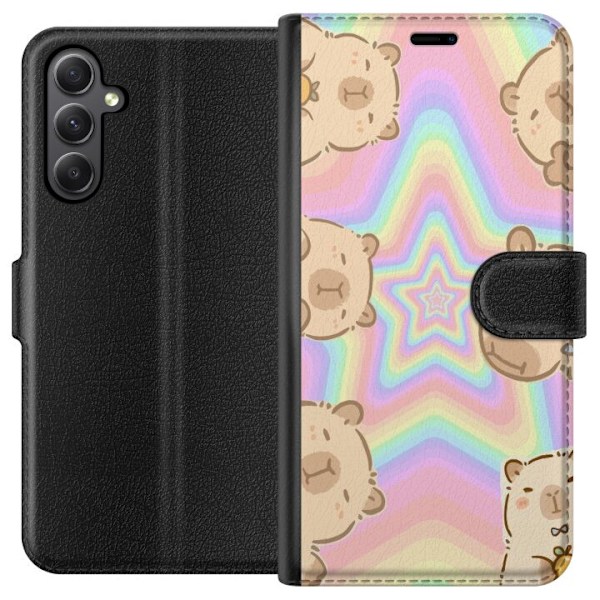 Samsung Galaxy S23 FE Tegnebogsetui Kawaii Capybara Galaxy Sø