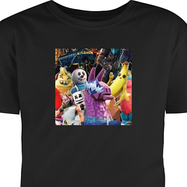 T-shirt til Voksen | Klassisk Voksen T-shirt Fortnite sort M