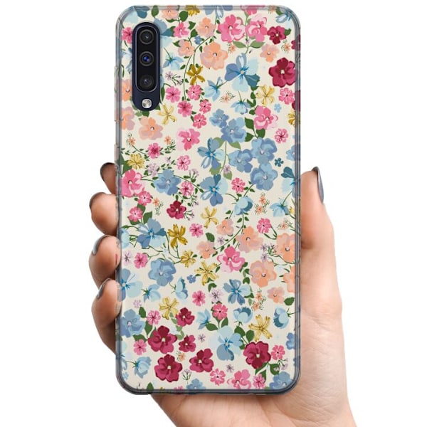 Samsung Galaxy A50 TPU Mobilskal Blommor